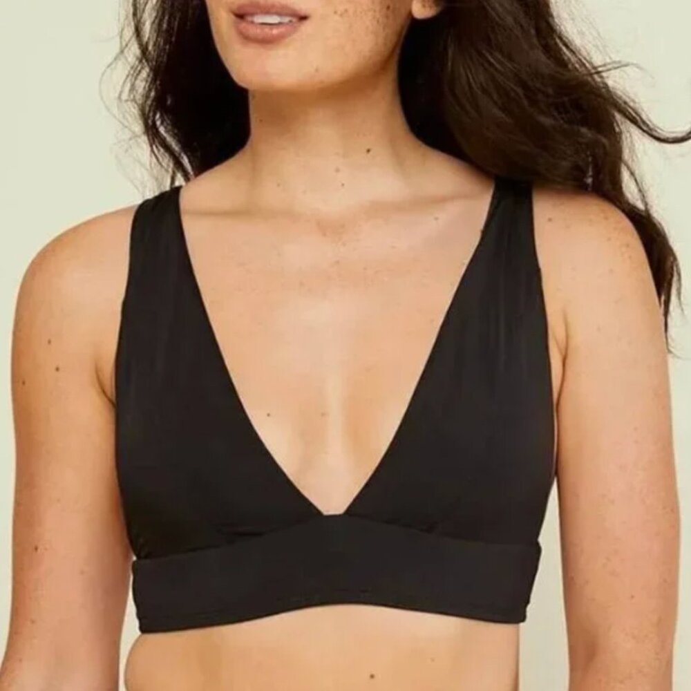 NWT Andie Swim The Belize Top Womens M Black Bikini Top